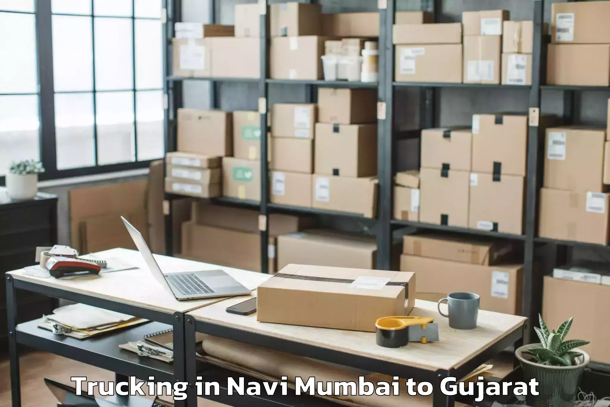 Efficient Navi Mumbai to Dholka Trucking